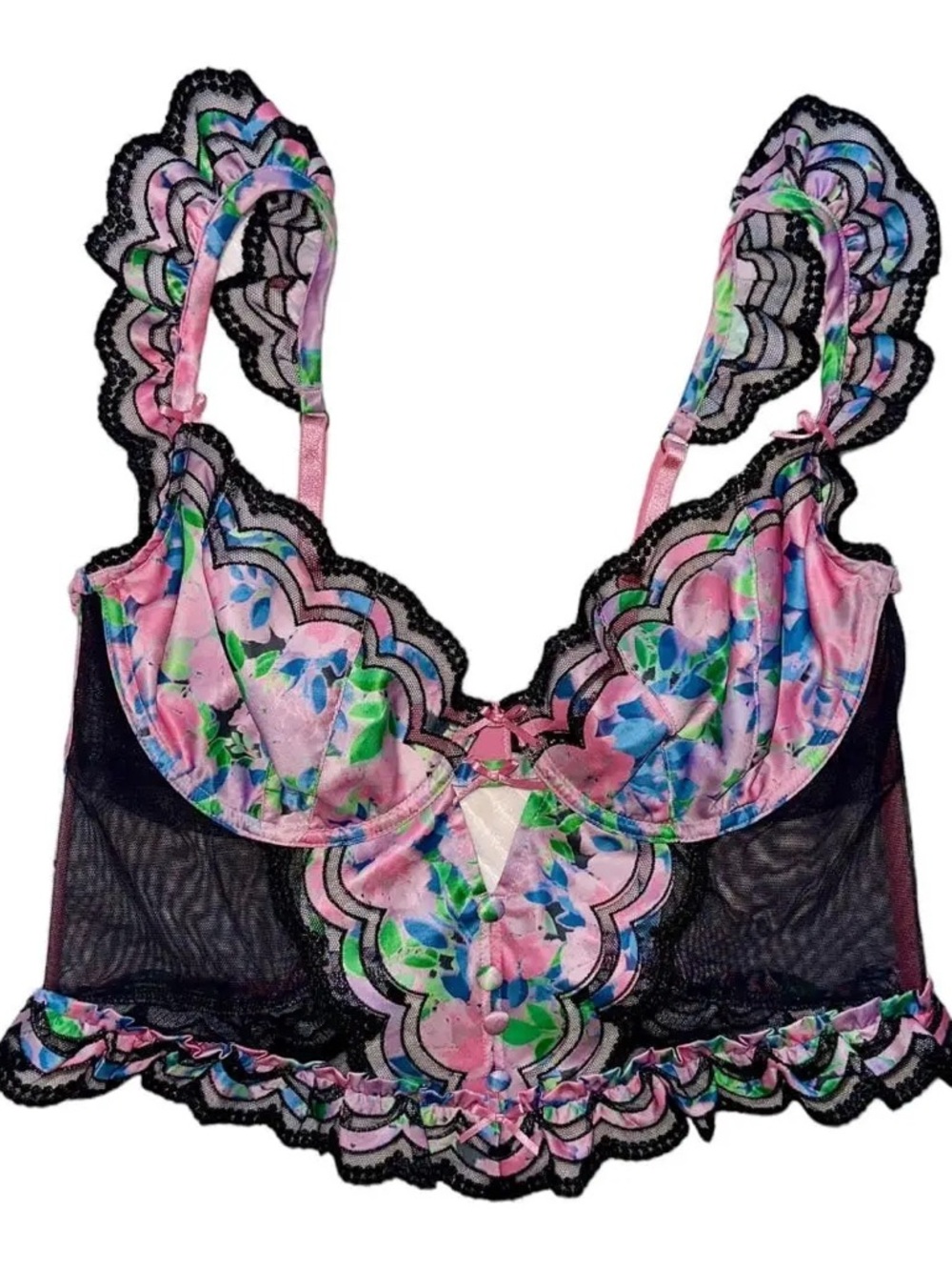 For Love and Lemons ๐ X Victoria Secret Beautiful Floral Bustier Top - NWT - NEW - Picture 2 of 5